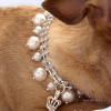 Rhinestone & Pearl Crown Necklace