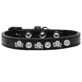 Skull Studded Collar (Sie: 10", Color: Black)