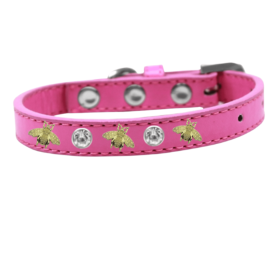 Studded Bee Collar (Sie: 10", Color: Pink)