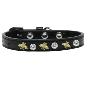 Studded Bee Collar (Sie: 10", Color: Black)