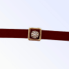 Burgundy Buckle Necklace