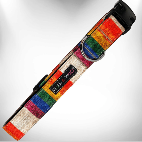 Love is Love Dog Collars (Sie: L 1" width fits 14-25" neck, Color: Rainbow Pride)