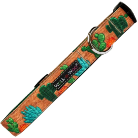 Nature-Lover Collars Walk-e-Woo's (Sie: L 1" width fits 14-25" neck, Color: Cactus Garden)