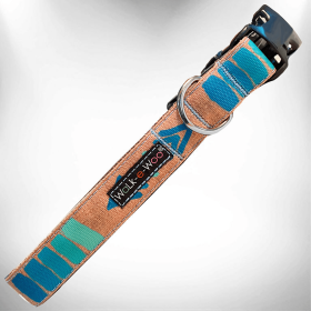 Tribal Dog Collars (Sie: L 1" width fits 14-25" neck, Color: Teal)