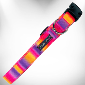 Tie Dye Dog Collars (Sie: L 1" width fits 14-25" neck, Color: Pink/Purple)