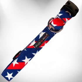 Stars & Stripes Dog Collars (Sie: L 1" width fits 14-25" neck)