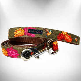 Nature-Lover Leads (Sie: REGULAR Lead 1" width- 5' length, Color: Hummingbird Flowers)