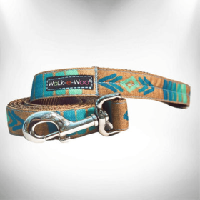 Tribal Dog Leads (Sie: REGULAR Lead 1" width- 5' length, Color: Teal)