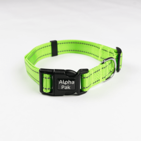 Appalachian Kiwi Green Dog Collar (Sie: Large 1in wide by 14, Color: Kiwi Green)