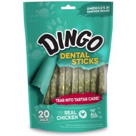 Dingo Dental Sticks – Tartar Control Dog Chews for Healthy Teeth (Option: 20 Pack)