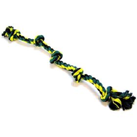 Flossy Chews 5 Knot Tug Rope - Tough & Interactive Dog Toy (Option: XLarge (3' Long))