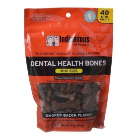 Indigenous Dental Health Mini Bones – Tasty Chews for Cleaner Teeth (Option: Smoked Bacon Flavor  40 Count)