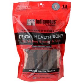 Indigenous Dental Health Bones – Grain-Free Chews for Cleaner Teeth (Option: Smoked Bacon Flavor  13 Count)