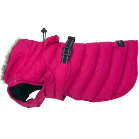 Alpine Extreme Cold Puffer Coat – Insulated Dog Jacket (Color: Pink Peacock, Size: X-Small)