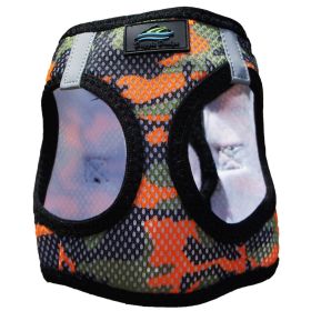 American River Choke Free Dog Harness – Comfortable & Secure Fit (Color: Orange Camo, Size: XX-Small)