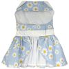 Blue Daisy Dog Dress – With Matching Leash