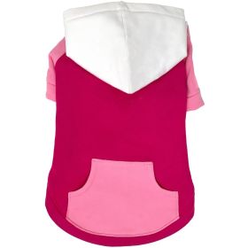 Color-Block Flex Fit Hoodie – Stylish and Comfortable Dog Hoodie (Color: Pink on Pink, Size: X-Small)