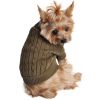 Dog Cable Knit Cotton Sweater – Herb Green