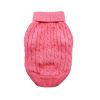 Dog Cable Knit Cotton Sweater – Candy Pink