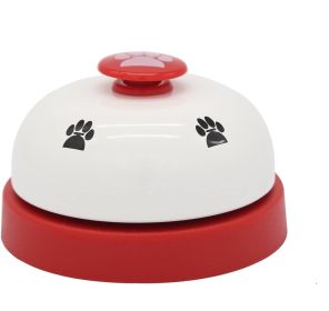 Pet Training Bell Clicker with Non-Skid Base - Interactive Training Tool (Color: Red)