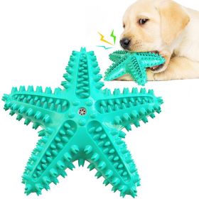 Sea Star Shaped Dog Toothbrush with Sound – Pet Teeth Grinding Toy (Ships From: CN, Color: A)