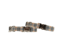 Adjustable Collar - Quick Release Metal Alloy (Beige Plaid)