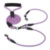 Double Dogs Leash - No-Tangle Reflective Walking Leash with Swivel Coupler