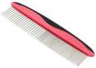 Pet Life Grip Ease' Grooming Comb (Wide & Narrow Teeth)