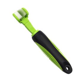 Pet Life 'Denta-Clean' Dual-Sided Toothbrush (Color: Green)