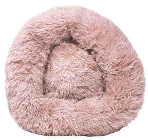 Pet Life "Nestler" High-Grade Plush Rounded Dog Bed (Color: Pink, Size: Large)