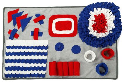 Pet Life "Sniffer Snack" Interactive Feeding Snuffle Mat (Color: Grey / Red / Blue)