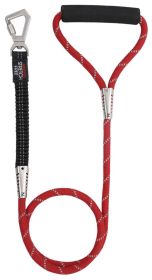 Pet Life "Flexo-Tour" Shock Absorbing & 3M Reflective Dog Leash (Color: Red)