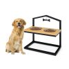 5-Heights Elevated Pet Feeder – With 2 Detachable Stainless Steel Bowls