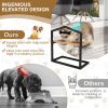 5-Heights Elevated Pet Feeder – With 2 Detachable Stainless Steel Bowls