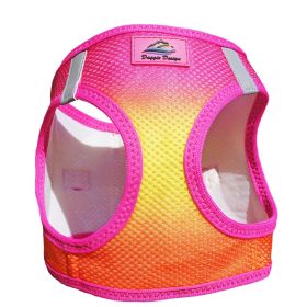 American River Choke Free Dog Harness – Comfortable & Secure Fit (Color: Raspberry Pink and Orange, Size: 3X-Large)