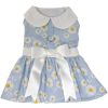 Blue Daisy Dog Dress – With Matching Leash