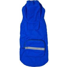 Packable Raincoat – Lightweight & Portable Pet Jacket (Color: Blue, Size: X-Large)