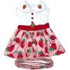 Strawberry Picnic Harness Dress – With Matching Leash