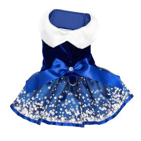 Holiday Dog Dress – Snowflakes (Size: X-Small)