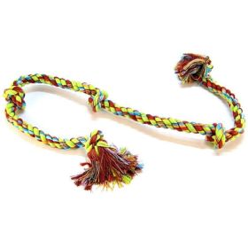 Flossy Chews 5 Knot Tug Rope - Tough & Interactive Dog Toy (Option: Super XLarge (6' Long))