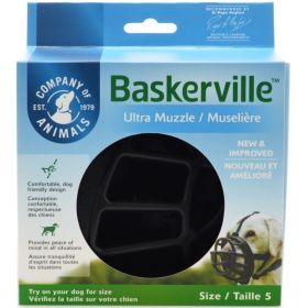 Baskerville Ultra Muzzle for Dogs – Safe & Comfortable Dog Muzzle (Option: Size 5  Dogs 6090 lbs  (Nose Circumference 13.7"))