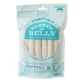 Better Belly Rawhide Dental Rolls – Digestible Chews for Healthy Teeth (Option: Small  10 Count)