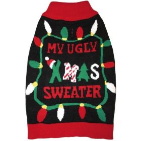 Fashion Pet Black Ugly XMAS Dog Sweater – Funny & Festive Holiday Pet Outfit (Option: XLarge)