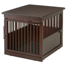 Richell End Table Dog Crate – Stylish & Functional Furniture for Pets (Option: Medium)