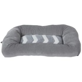 Precision Pet Snoozz ZigZag Mat Pet Bed (Gray & White) – Soft & Stylish Dog Bed (Option: 17" x 11")