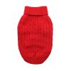 Dog Cable Knit Cotton Sweater – Fiery Red