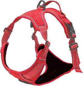 Venture Paw Harness – Comfortable Dog Harness for Active Adventures (Color: Crimson, Size: X-Large)