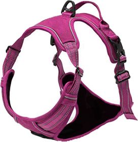 Venture Paw Harness – Comfortable Dog Harness for Active Adventures (Color: Wild Raspberry, Size: X-Large)