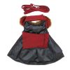 Wool Fur-Trimmed Dog Harness Coat – Burgundy by Doggie Design