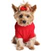 Dog Cable Knit Cotton Sweater – Fiery Red